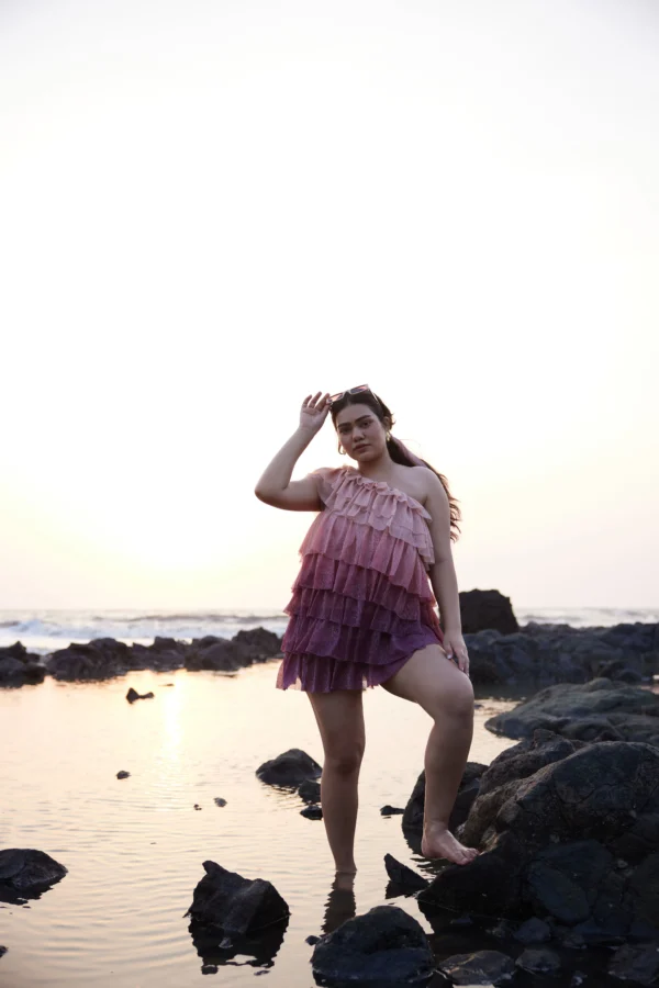 Pink Ombré Frill Dress