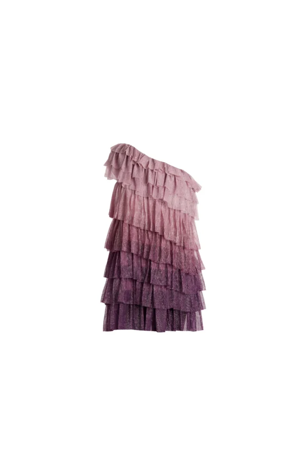 Purple Ombré Frill Dress