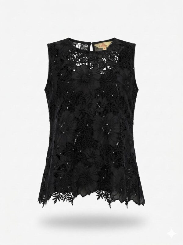 Black Cutwork Top