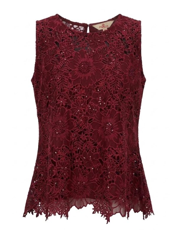 Maroon Cutwork Top