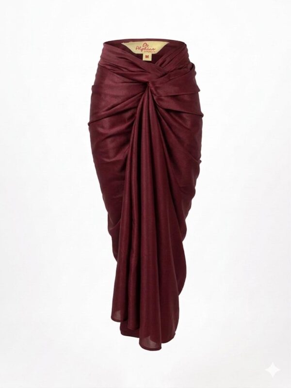 Maroon Wrap Around Skirt