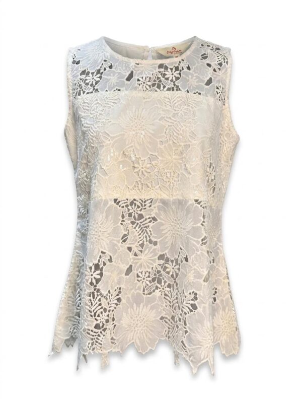 Marshmallow Cutwork Top