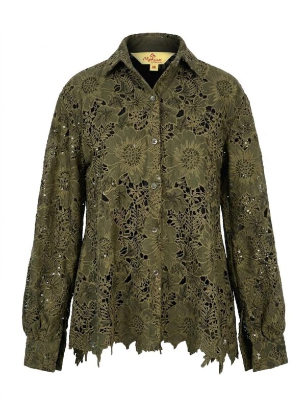 Vineyard Green Cutwork Shirt