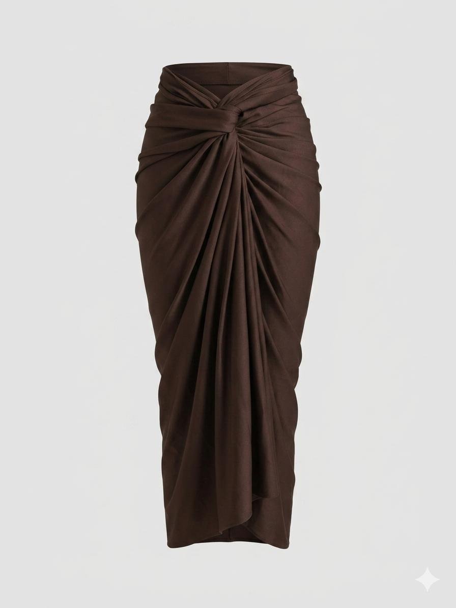 Mocha Wrap Around Skirt